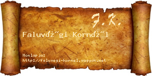 Faluvégi Kornél névjegykártya
