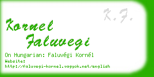 kornel faluvegi business card