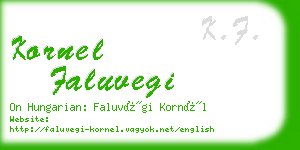 kornel faluvegi business card